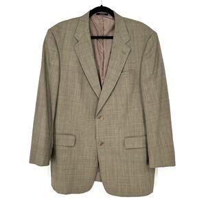 Vintage Hart Schaffner Marx Jacket Mens 41R Brown Plaid Sport Coat Blazer USA